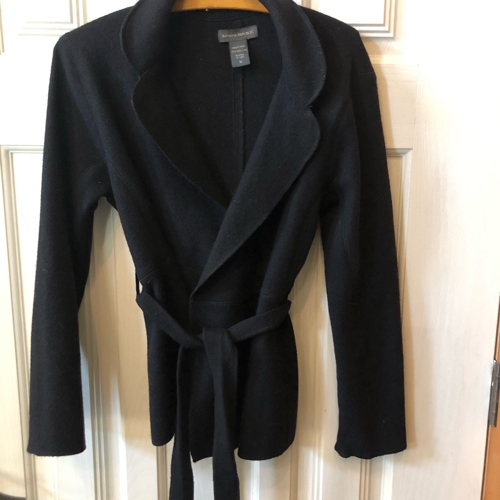 Banana Republic Belted wool blazer